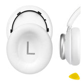 Geekria QuickFit Replacement Ear Pads for Anker Soundcore Life Q45, Space Q45 Headphones Ear Cushions, Repair Parts (White)