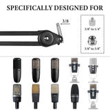 Geekria for Creators Microphone Arm Compatible with AKG Lyra Ultra-HD, P120, P220, C214 Mic Boom Arm Mount Adapter with Tabletop Flange Mount, Suspension Stand, Mic Scissor Arm, Desk Mount Holder