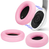 Geekria SNAP Replacement Ear Pads for Beats Studio Pro, Magnetic Easy Switch Ear Cushions, Earmuffs, Comfortable Headphone Accessories (Pink Protein Leather, 1 Pair)