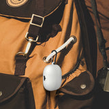 Geekria Silicone Case Cover Compatible with Soundcore by Anker Liberty 4 Pro True Wireless Earbuds, Protective Earphones Skin Cover with Keychain Hook, Charging Port Accessible (White)