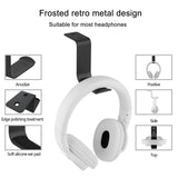 Geekria Headphone Wall Mount Aluminum Headset Holder, Gaming Headset Headphone Hook Holder, Headphone Stand Hanger Wall Mount Under Desk for All Headphones Size (2Pcs / Z / Black)