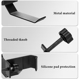 Geekria for Creators Headphone Headset Holder Hanger Clip for Microphone Musical Stand, Universal Accessory, Can Hold Headphone, Tambourines, Cords (Black)