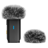 Geekria for Creators Furry Windscreen Compatible with Hollyland Lark M1, Lark C1 Wireless Mic, Mic DeadCat Wind Cover Muff, Fluff Cover Windshield, Wind Noise Reduction (Grey / 2 Pack)