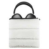 Geekria NOVA Headphones Puffy Pouch, Compatible with AirPods Max, Headset Carrying Bag, Soft Travel Pouch Case for Over-Ear Headphones (White)