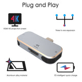 Geekria TV Dock Station Compatible with Nintendo Switch/OLED Portable Replacement, Game Accessories with 4K/1080P HDMI 3 in 1 HDMI/2 Type-C