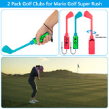 Geekria Sports Accessories Bundle Compatible with Nintendo Switch Sports Games 10 in-1 Kit with Tennis Rackets, Sword Grips, Golf Clubs, Leg Strap, Comfort Grip Case Accessories