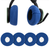 Geekria 2 Pairs Knit Headphones Ear Covers - OEKO-TEX & SGS Product Safety Certified - Washable & Stretchable Earcup Protectors for Over-Ear Headsets, Sweat Pads for Gym (Size M / Blue)