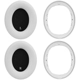 Geekria SNAP Ear Pads Replacement Kit for Beats Studio Pro Headphones, Magnetic Easy Switch Ear Cushions, Exchange Earpads in Seconds, Repair Parts (White Protein Leather, 1 Pair)