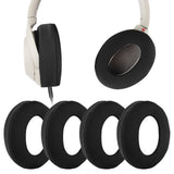 Geekria 2 Pairs Ice Silk Headphones Ear Covers - Product Safety Certified - Washable & Stretchable Earcup Protectors for Over-Ear Headsets, Sweat Pads for Gym, Gaming (Size M / Black)
