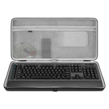 Geekria Keyboard and Mouse Combo Hard Shell Case, Compatible with Logitech G613 / MK540 / MK850 / MK335 / Signature MK650, EVA Travel Carrying Bag (Dark Grey)