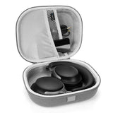 Geekria Shield Headphones Case Compatible with Bose QC Ultra II, QC 45/35 II/35/25/2/SE, Replacement Hard Shell Travel Carrying Bag with Cable Storage (Microfiber Grey)