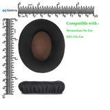 Geekria Comfort Velour Replacement Ear Pads for Sennheiser Momentum On-Ear, HD1 On-Ear Headphones, Repair Parts with Video Guide (Black Velvet)
