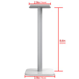 Geekria Aluminum Alloy Headphone Stand for Over-Ear Headphones, Gaming Headset Holder, Desk Display Hanger with Solid Heavy Base Compatible with Beats SoloPro, Bose QC35 (White)