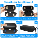 Geekria Silicone Case Cover Compatible with Soundcore by Anker AeroFit 2 Pro True Wireless Earbuds, Shockproof Anti-Slip Skin with Screw-Lock Lanyard, Charging Port Accessible (Black)