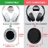 Geekria QuickFit Replacement Ear Pads for JBL Everest 300, V300BT Headphones Ear Cushions, Repair Parts (Black)