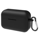 Geekria Silicone Case Cover Compatible with JBL LIVE 300 True Wireless Earbuds, Earphones Skin Cover, Protective Carrying Case with Keychain Hook, Charging Port Accessible (Black)