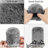Geekria for Creators Furry Windscreen Compatible with MXL 550, 770, R144, V250, Revelation Mini Mic DeadCat Wind Cover Muff, Fluff Cover Windshield, Wind Noise Reduction (Grey / 2 Pack)
