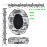 Geekria QuickFit Extra Thick Replacement Ear Pads for Corsair HS35, HS40 Headphones Ear Cushions, Headset Earpads, Ear Cups Cover Repair Parts (Camo)