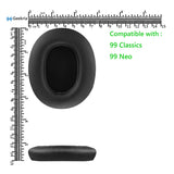Geekria QuickFit Replacement Ear Pads for Meze 99 Classics, Meze 99 Neo Headphones Ear Cushions, Repair Parts (Black)