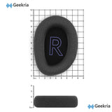 Geekria Comfort Mesh Fabric Replacement Ear Pads Compatible with Logitech G 522 Lightspeed Wireless Headphones Ear Cushions, Repair Parts (Black Flowery Gray)