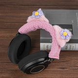 Geekria NOVA Knit Fabric Headband Cover and Cat Ears Attachment Set Compatible with Razer, SteelSeries, HyperX, Sennheiser, ASTRO, Sony, Logitech, ATH Headphones (Purple/Pink)