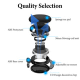 Geekria Wired Clip On Ear Headphones, Portable Hook On Ear Headphones with Microphone and Call Controller Compatible with Desktop Computer, Avoid Headphone Hair (Black)