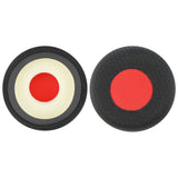 Geekria Comfort Mesh Fabric Replacement Ear Pads for Jabra Evolve 65UC/ 65MS/ 40UC/ 40MS/ 30US/ 30II/ 20SE/ 20UC/ 20MS Headphones Ear Cushions, Repair Parts (Black+Red)