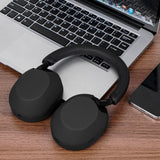 Geekria Silicone Headphone Cover Compatible with Sony WH-1000XM5, WH1000XM5 Wireless Headphones, Scratch Protection Case / Earpieces Cover / Headset Speakers Skin Protector (Black)