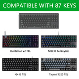 Geekria Tenkeyless TKL Keyboard Dust Cover, Clear Acrylic Keypads Cover for 80% Compact 87 Key Computer Mechanical Gaming Keyboard