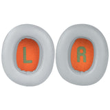 Geekria QuickFit Replacement Ear Pads for JBL JR460 Headphones Ear Cushions, Headset Earpads, Ear Cups Cover Repair Parts (Grey Orange)