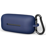 Geekria Silicone Case Cover Compatible with Sony WF-C510 True Wireless Earbuds, Protective Earphones Skin Cover with Keychain Hook, Charging Port Accessible, Front LED Visible (Blue)