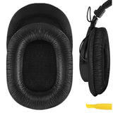 Geekria Leatherette Replacement Ear Pads for SONY MDR-7506, MDR-V6, MDR-V7, MDR-CD900ST Headphones Ear Cushions, with Video Guide (Black)