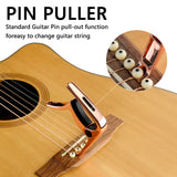 Geekria 3IN1 Guitar Capo, Zinc Alloy Metal Capo for Acoustic and Electric Guitars, Ukulele, Mandolin, Classical Guitar Accessories (Rose Gold)