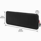 Geekria Keyboard Travel Carrying Pouch, Compatible with Logitech MX Keys S / MX Mechanical / MK955, Keychron B6 Pro, Apple Magic Keyboard with Numeric (Black)
