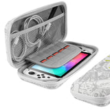 Geekria Carrying Case Compatible with Nintendo Switch, OLED Console, Portable Travel Hard Shell Pouch with Pockets for Gaming Accessories Storage Bag
