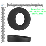 Geekria Sport Cooling Gel Replacement Ear Pads for Sony PlayStation Gold Wireless Stereo CECHYA-0083 Headphones Ear Cushions, Headset Earpads, Ear Cups Cover Repair Parts (Black)