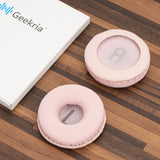 Geekria Comfort Mesh Fabric Replacement Ear Pads for JBL JR300, JR300BT, T450BT, T500BT, Tune 500, Tune 500BT, Tune 510BT, Tune 520BT Headphones, Ear Cushions (Pink)