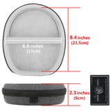 Geekria Shield Case Compatible with Grado SR325e, SR225x, SR125, SR80, SR60, RS2, RS1, PS2000e Headphones, Replacement Protective Hard Shell Travel Carrying Bag with Cable Storage (Grey)