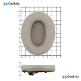 Geekria Elite Sheepskin Replacement Ear Pads for Sony WH-1000XM4 Headphones Ear Cushions, Repair Parts (Silver)