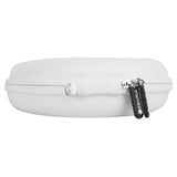Geekria NOVA Headphones Case for Lay Flat On-Ear/Over-Ear Headphones, Replacement Hard Shell Travel Carrying Bag with Cable Storage, Compatible with BOSE QCUltra, Sony, JBL, B&W Headsets (White)