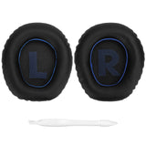 Geekria QuickFit Replacement Ear Pads for JBL Quantum 100 Headphones Ear Cushions, Repair Parts (Black Blue)