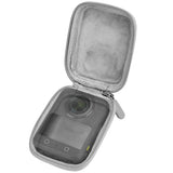 Geekria Carrying Case for Osmo 360, Portable Compact Storage Bag Compatible with DJI Osmo 360 Protective Case, Travel Storage Case with Wrist Strap, Action Camera Accessories (Light Grey)