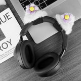 Geekria NOVA Headphone Beam Strap+Cat Ears Attachment Compatible with Bose, Sony, Skullcandy, Beats, Marshall Headphones, Easy DIY Installation, Comfortable & Stylish (Black / White+Purple)
