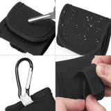 Geekria Earbuds Pouch with Belt Loop Compatible with Apple AirPods Pro 3/2, AirPods 4/3/2, Protective Case Cover with Clip Holder for Bag Strap (Black)