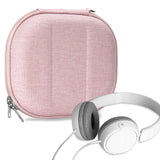 Geekria NOVA Headphones Case Compatible with Sony MDR-ZX600/ZX310AP/ZX310/ZX300, Replacement Hard Shell Travel Carrying Bag with Cable Storage (Pink)