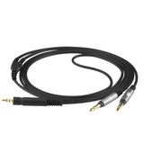 Geekria Audio Cable Compatible with Sennheiser Game One, Game Zero, PC 373D, GSP 500, GSP 600 Headphones, Dual 3.5mm Y Splitter Adapter to 2.5mm Replacement Stereo Cord (5.6ft/1.7m)