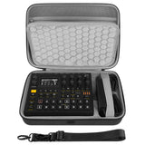 Geekria Audio Interface Carrying Case, Compatible with Elektron Digitakt II / Digitone II / Syntakt 12 / Analog Heat MKII / Hard Shell Travel Bag (Dark Gray)