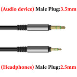 Geekria Audio Cable Compatible with JBL Tune 770NC 760NC 750BTNC 720BT 660NC, Live 660NC 650BTNC Headphones, 3.5mm to 2.5mm Replacement Stereo Cord (5.6 ft/1.7 m)