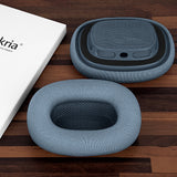 Geekria Comfort Mesh Fabric Replacement Ear Pads Compatible with Apple AirPods MAX (A2096), AirPods MAX2 (A3184) Headphones, Ear Cushions (Blue)