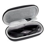 Geekria Shield Carrying Case Compatible with Meta Ray-Ban Wayfarer, Headliner Bose Frames Audio Sunglasses, Hard Shell Non-Charging Travel Box, Protective Storage with Cable Pocket (Black)